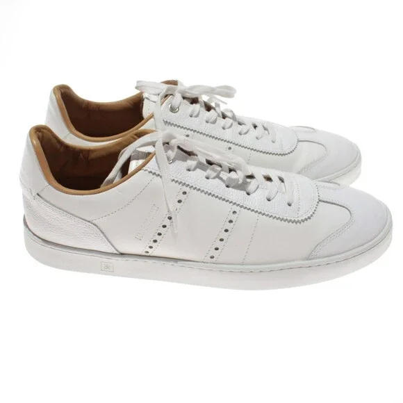 Rubirosa NWB Judy Casual Lace Up Sneakers Size 45 (US 12) in Solid White Leather